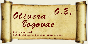 Olivera Bogovac vizit kartica